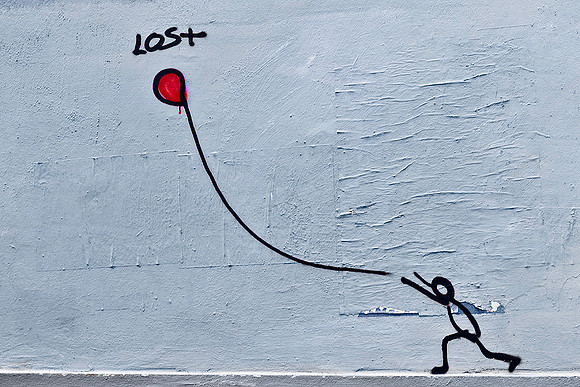 Attitude Is Everything: Lost (Florence Street Art, original artist Exit Enter)/ Ed. 25